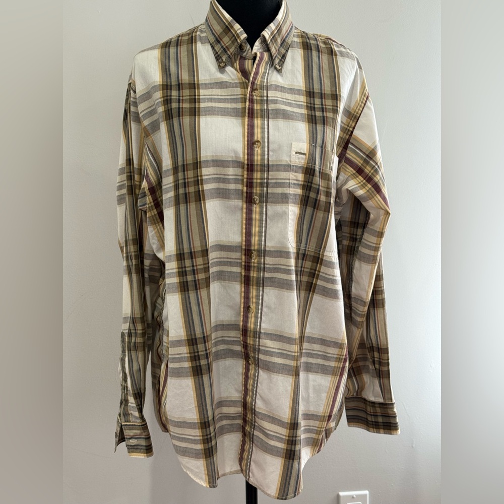 Gant L “Foxhunt Plaid” Men's Button Down Shirt 594